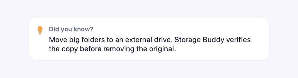 A Did you know? tip shown while a scan runs